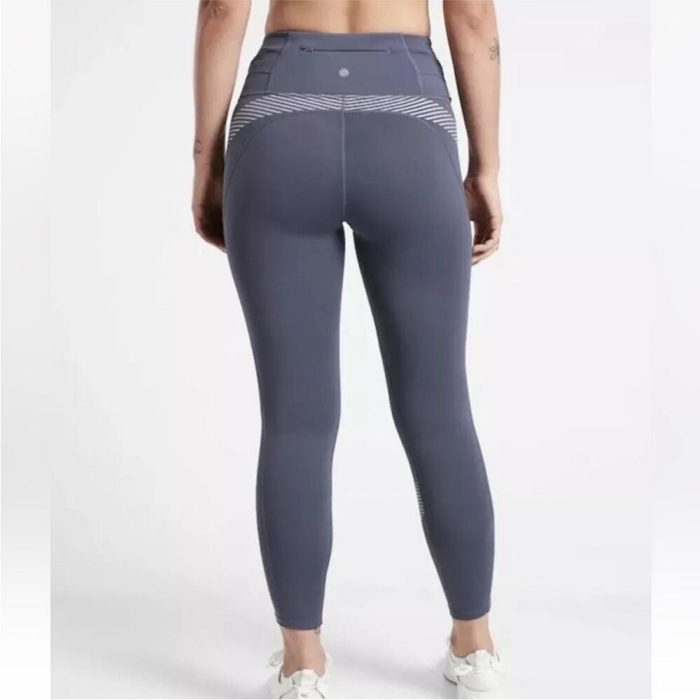 Athleta X Allyson Felix Legend 7/8 tights Leggings Medieval Violet Navy Blue 2X - Picture 3 of 13